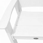 26" White Heavy Duty Plastic Outdoor Dining Chair