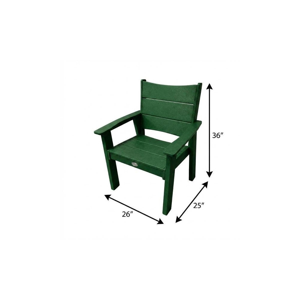 26" White Heavy Duty Plastic Outdoor Dining Chair