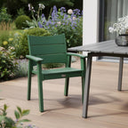 26" White Heavy Duty Plastic Outdoor Dining Chair