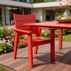 26" White Heavy Duty Plastic Outdoor Dining Chair