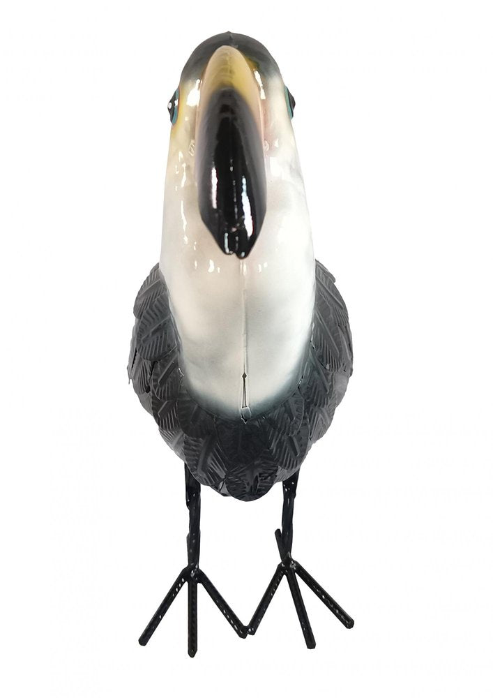 16" Black And White Metal Birds Garden Accents Accessories