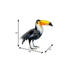 16" Black And White Metal Birds Garden Accents Accessories