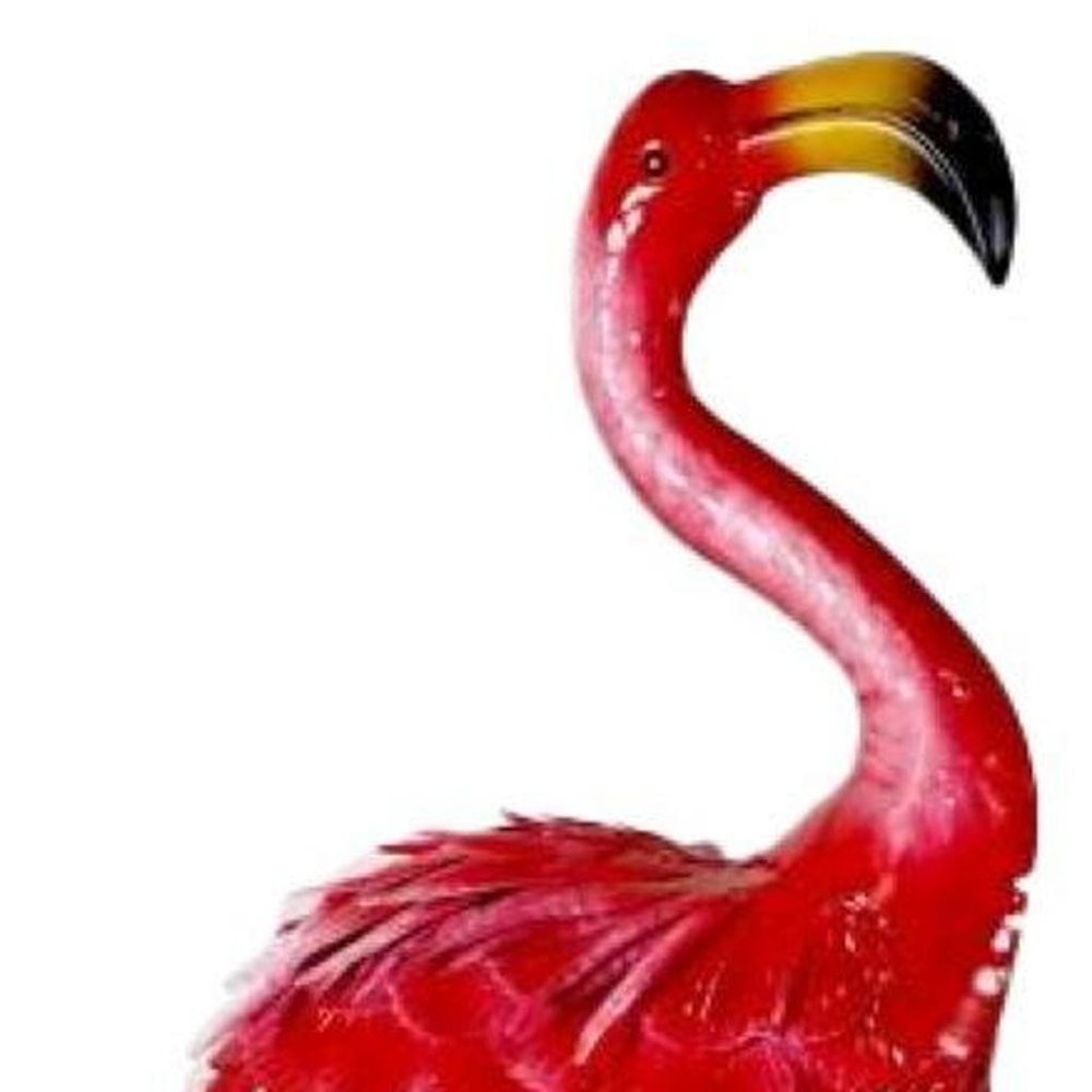 33" Pink Metal Flamingo Garden Accents Accessories