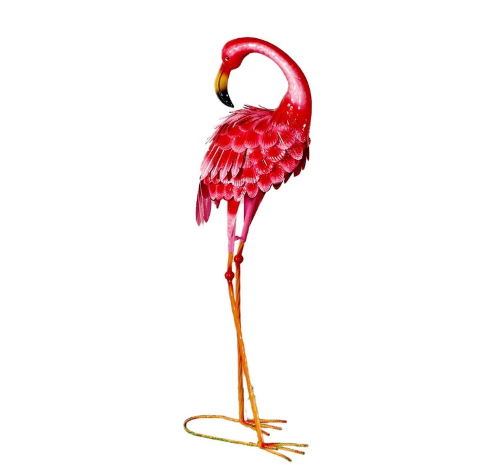 31" Pink Metal Flamingo Garden Accents Accessories