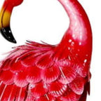 31" Pink Metal Flamingo Garden Accents Accessories