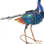 23" Purple And Blue Metal LED lights Birds Garden Accents Accessories