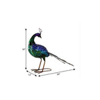 18" Blue And Green Metal Birds Garden Accents Accessories