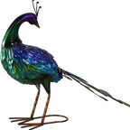 18" Blue And Green Metal Birds Garden Accents Accessories
