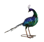 18" Blue And Green Metal Birds Garden Accents Accessories