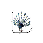 23" Blue And Purple Metal Birds Garden Accents Accessories