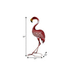 37" Pink Metal Flamingo Garden Accents Accessories