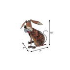 15" Brown Metal LED lights Dogs Garden Accents Accessories