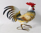 16" Yellow White And Red Metal Birds Garden Accents Accessories
