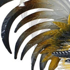 16" Yellow White And Red Metal Birds Garden Accents Accessories