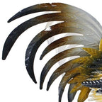 16" Yellow White And Red Metal Birds Garden Accents Accessories