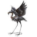 26" Copper And Silver Metal Flamingo Garden Accents Accessories