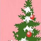 47" Pink And Green Solid Wood Christmas Christmas Tree Porch Sign