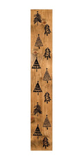 47" Black And Natural Solid Wood Christmas Christmas Trees Porch Sign