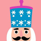 47" Blue And Pink Solid Wood Tis The Season Christmas Nutcracker Porch Sign