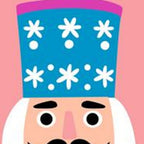 59" Blue And Pink Solid Wood Tis The Season Christmas Nutcracker Porch Sign