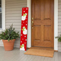 59" Red And White Solid Wood Porch Sign