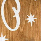 59" Natural And White Solid Wood Christmas Nativity Porch Sign