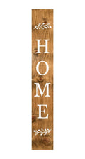 59" Natural And White Solid Wood Home Porch Sign