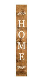 59" Natural And White Solid Wood Home Porch Sign