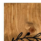 59" Black And Natural Solid Wood Home Porch Sign