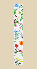 47" White Blue And Green Solid Wood Floral Bouquet Porch Sign
