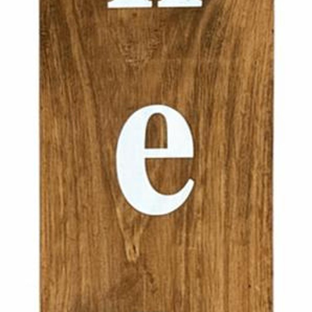 47" Natural And White Solid Wood Wildflowers Hello Porch Sign