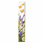 47" White Green And Yellow Solid Wood Daisies Porch Sign