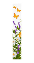 59" White Green And Yellow Solid Wood Daisies Porch Sign