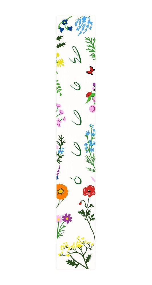 59" Green And White Solid Wood Floral Bouquet Hello Porch Sign
