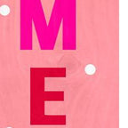 47" Pink And White Solid Wood Merry & Bright Christmas Snow Scene Porch Sign
