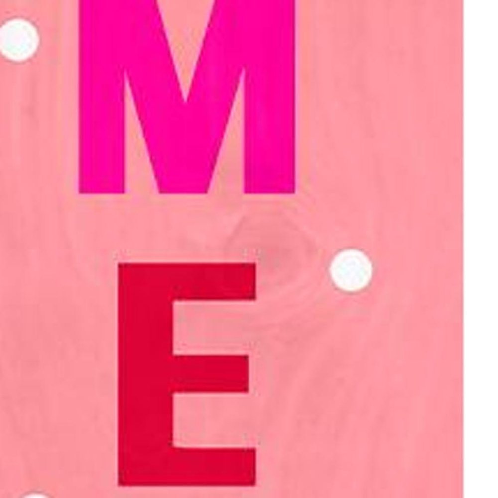 47" Pink And White Solid Wood Merry & Bright Christmas Snow Scene Porch Sign