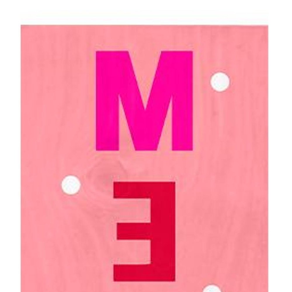 47" Pink And White Solid Wood Merry & Bright Christmas Snow Scene Porch Sign