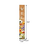 59" Green Natural And White Solid Wood Welcome Porch Sign