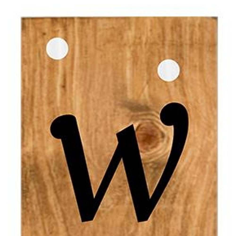 47" Black And Natural Solid Wood Welcome Porch Sign