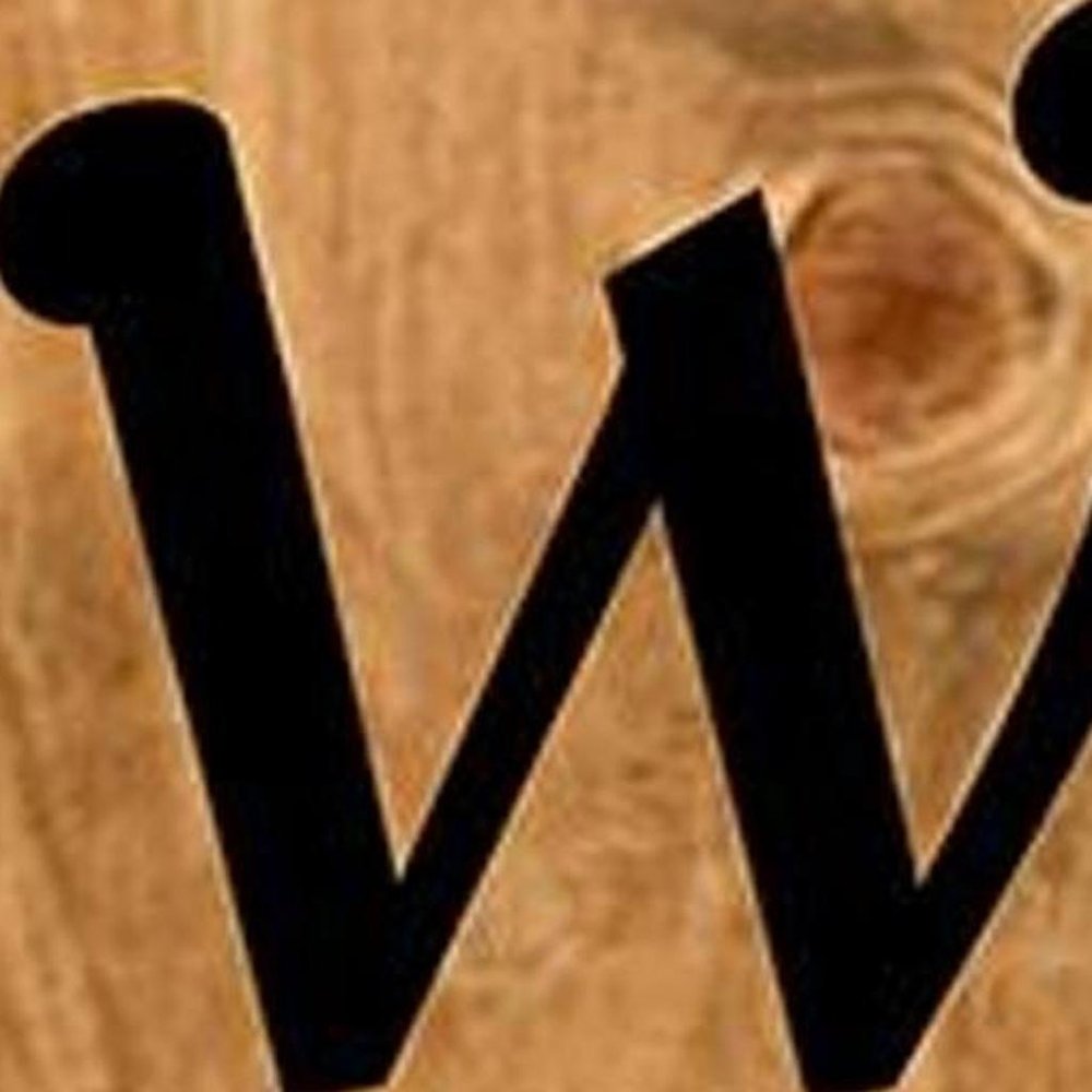47" Black And Natural Solid Wood Welcome Porch Sign
