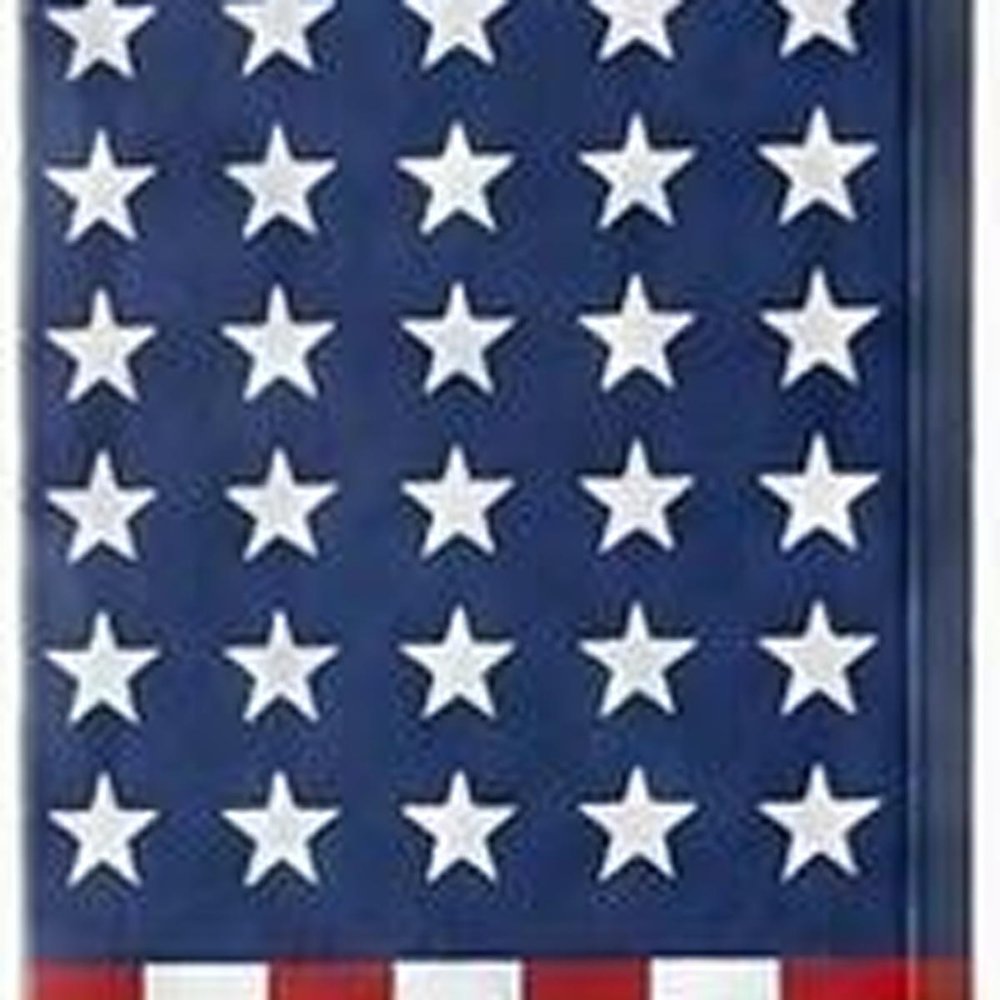 47" Red White And Blue Stars And Stripes Solid Wood Porch Sign