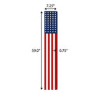 47" Red White And Blue Stars And Stripes Solid Wood Porch Sign