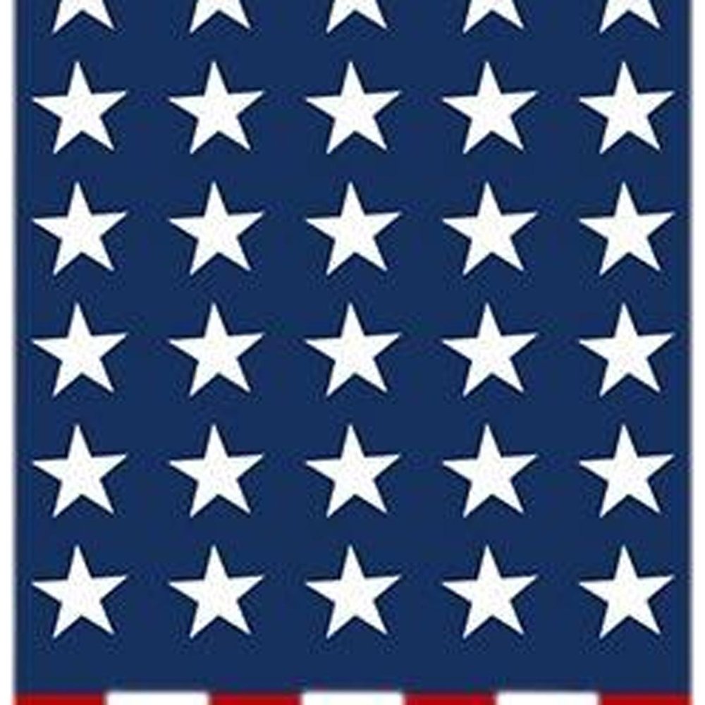47" Red White And Blue Stars And Stripes Solid Wood Porch Sign