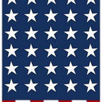 47" Red White And Blue Stars And Stripes Solid Wood Porch Sign