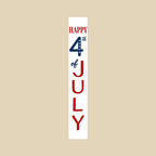 47" Red White And Blue Solid Wood Happy July 4th Porch Sign