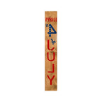 47" Natural Red White And Blue Solid Wood Happy July 4th Porch Sign
