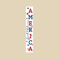 47" Red White And Blue Solid Wood God Bless America Porch Sign