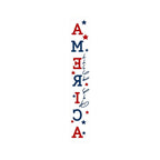 47" Red White And Blue Solid Wood God Bless America Porch Sign