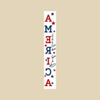 47" Red White And Blue Solid Wood God Bless America Porch Sign
