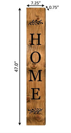 1" Tan And Black Solid Wood Home Porch Sign
